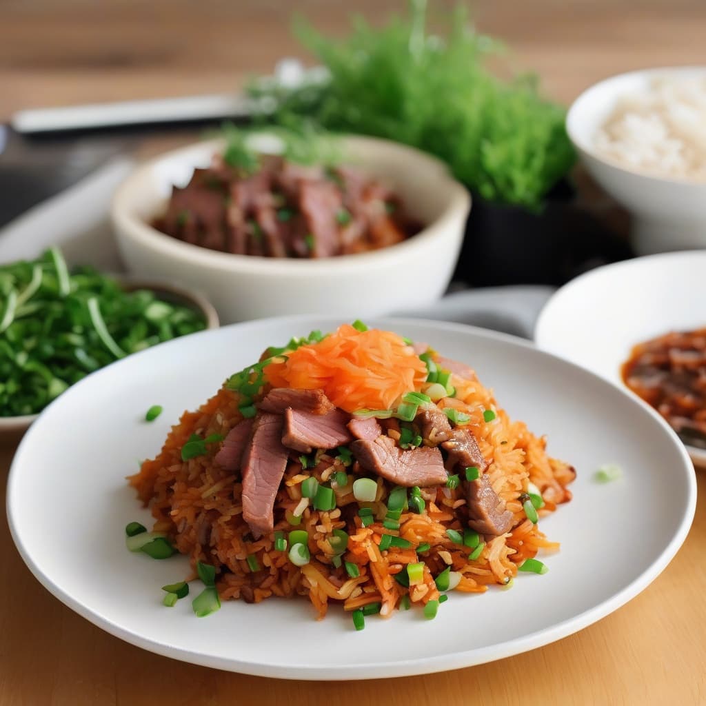 Kimchi Fried Rice with Beef