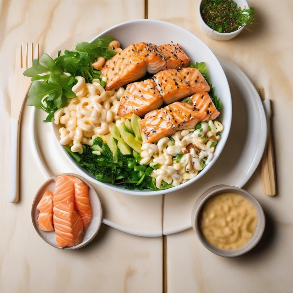Salmon Mac Salad Bowl