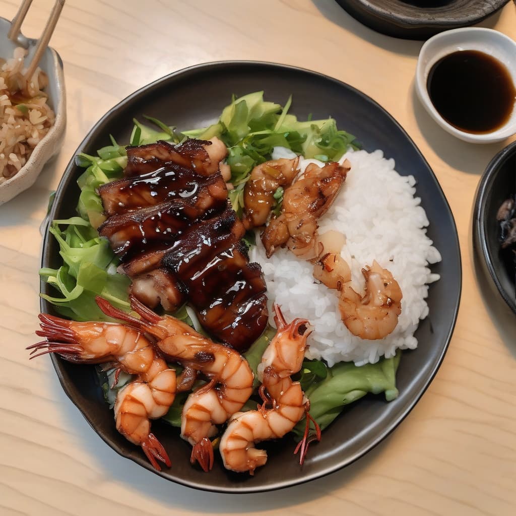 Chicken & Coconut Shrimp Deluxe Plate