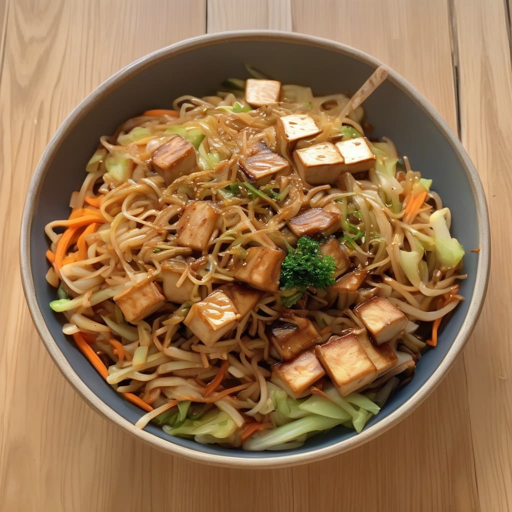 Tofu Yakisoba Noodles